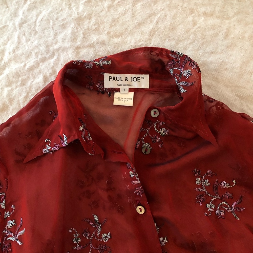 Paul and Joe silk button down shirt - Picture 6 of 8